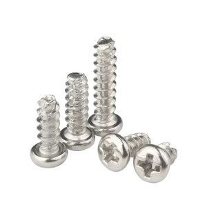 Vis autotaraudeuses à tête cylindrique en acier inoxydable 304 M1 M1.2 M2 M2.3 M2.5 M2.6 M3 M4 à filetage à coupe plate pour plastique VIS - Product Image 1