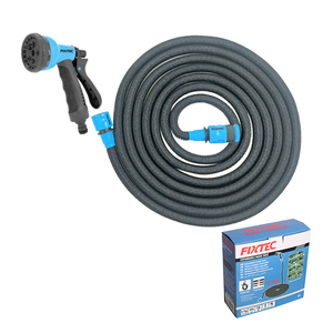 สายยางรดน้ำแบบขยายได้ FIXTEC น้ำหนักเบา พร้อมข้อต่อขนาด 1/2''-3/4'' สำหรับรดน้ำต้นไม้/สวน/ล้างรถ สายยางรดน้ำแบบเกลียว - Product Image 2