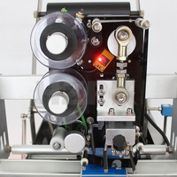 HZPK mt-50 semi-automatique de table ronde verre vin bouteille PET bière boîtes de conserve étiquetage machines d'autocollants avec date imprimante prix