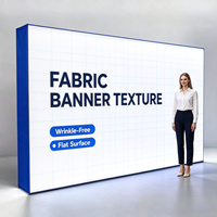 Affichage lumineux pour showroom de vente au détail, profil en aluminium SEG, éclairage LED sur le bord, bannière en tissu