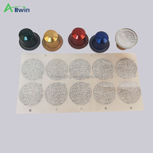 कस्टम स्टीकर एल्यूमीनियम पन्नी खाली कॉफी कैप्सूल के साथ स्टीकर एल्यूमीनियम खाली कॉफी कैप्सूल कंटेनर - Product Image 1