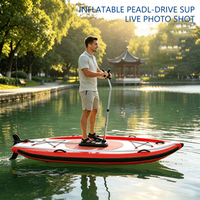 Planche de SUP gonflable ultra-stable anti-basculement avec pédales, nouvelle arrivée, légère, pour la pêche et le paddle surf debout