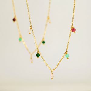 Colliers fins et élégants en acier inoxydable plaqué or 18 carats, petits et sécurisés, pour femmes - Product Image 1