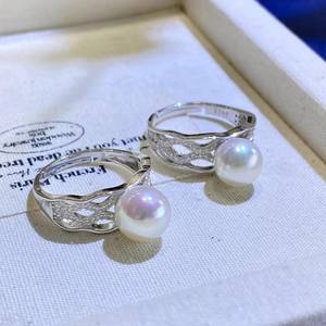 Base para Anillo de Plata S925, Edición Moda, para Accesorios de Perlas DIY 1926, Base para Anillo Vacía, para Joyería Plana de 6-8mm, Anillos de Salto de 6mm - Product Image 2