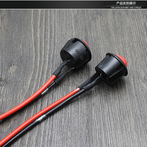 Round Modified 2 Wire <b>Switch</b> Plastic Spst For Scooter Electric Vehicle Headlight Hazard <b>Light</b> Concealed Lock Button - Product Image 1