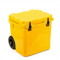 Glacière rotomoulée en PE de 45 qt avec roues, isotherme, grande capacité, pour camping, pique-nique, pêche en extérieur