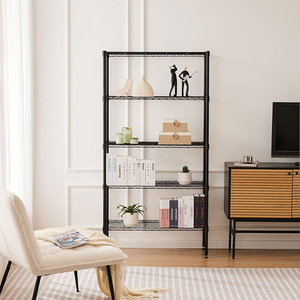 13.78" D X 35.43" W X 69.29" H 5 Tier Metal Wire Rack Shelf Standing <strong>Shelves</strong> Adjustable Steel Shelving Unit Organizers - Product Image 5