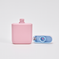 Style briquet entièrement personnalisé 50ml rose Flip Cap plat ovale HDPE en plastique Squeeze Tube bouteille conteneur pour crème solaire