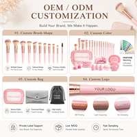 40 buah alat kecantikan profesional kombinasi besar Eye Shadow Blush rambut bubuk Makeup spons
