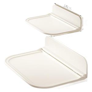 Étagère murale pliable en plastique pour salle de bain, support de téléphone sans perçage, plateau pour l'organisation des petits espaces - Product Image 3