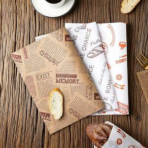 Papier ciré jetable en gros avec revêtement, excellent pour l'emballage alimentaire, sandwichs, pizzas, gâteaux, rouleaux de poulet, pain - Product Image 1