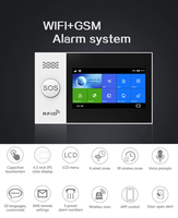 Kit de sécurité domestique intelligent Tuya, système d'alarme GSM 4G, écran tactile, WIFI sans fil, matériau ABS, protection antivol, protection contre les cambriolages, SOS