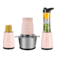 500W ABS 2L glazen kom babyvoedselprocessor (multifunctionele elektrische vleesmolen, blender, snijmachine set, 2 snelheden, laag geluidsniveau voor