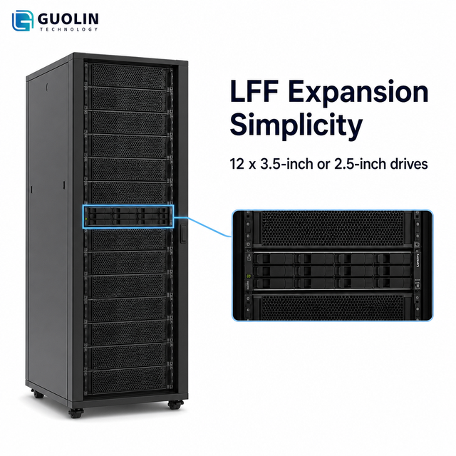 Lenovo ThinkSystem DE120S 2U12 LFF Expansion Enclosure 12Gb SAS Disk Shelf for DE4200H DE4800H DE6600H Storage