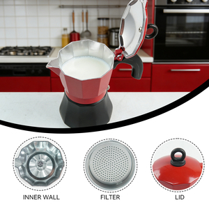 <span class=keywords><strong>Cafetière</strong></span> Moka pour cuisinière, 3/6/9/<span class=keywords><strong>12</strong></span> <span class=keywords><strong>tasses</strong></span>, <span class=keywords><strong>cafetière</strong></span> Moka en aluminium multi-capacités, machine à expresso avec poignée résistante à la chaleur - Product Image 2