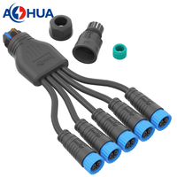 Connecteur de câblage étanche M10 en Y à 2 broches mâle-femelle pour éclairage LED de terrasse, faisceau de câbles de raccordement pour applications extérieures et intérieures DIY