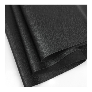 Litchi noir épais personnalisé 3D gaufré texture fendue Rexine matériau synthétique artificiel en similicuir pour canapé voiture sacs chaussure - Product Image 1