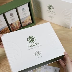 Boîte cadeau de luxe recyclable avec logo personnalisé, boîte à thé artisanale avec couvercle, comprenant une théière pour l'emballage domestique - Product Image 3