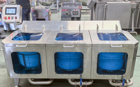 Automatische SUS304 fruit- en groentesalade was- en droogmachine met ozonontsmetting