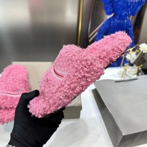 Luxury Designer Men's <b>slippers</b> Women Platform <b>Slippers</b> Fashion EVA Furry Slide with Embroidery Warm Slide Shoes for Women - Product Image 5