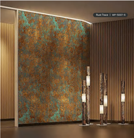 Panneaux muraux de luxe en fausse pierre avec texture ardoise dorée pour les encadrements de portes commerciales intérieures/extérieures et la décoration de fonds de maison