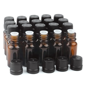Botellas de vidrio ámbar Wild Essentials de 10ml con tapas cuentagotas europeas Botellas de aceite esencial de ámbar de 10ml con tapa a prueba de manipulaciones - Product Image 4