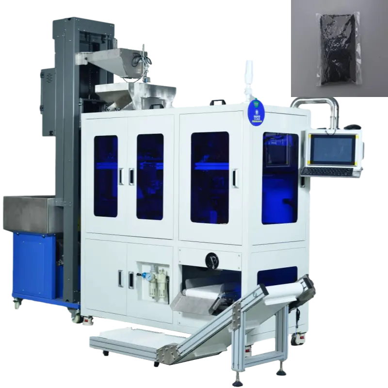 Equipmentfor high-speed metal parts positioning and complete packaging using high-resolution digital image processing technology