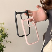 Coque de téléphone en TPU transparente antichoc 3D en forme d'oreilles de chat mignonne pour iPhone 16 Pro Max/15/14/13/12/11 – Vente en gros B2B