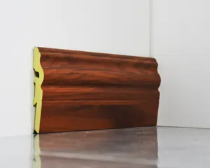 Aksesoris lantai permukaan kayu veneer PVC Skirting Mdf Skirting papan