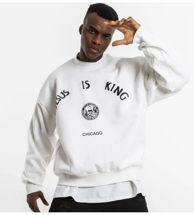 Kanye West Jesus Is King tech fleece fashion hoodie mens crew neck sweatshirts hip hop