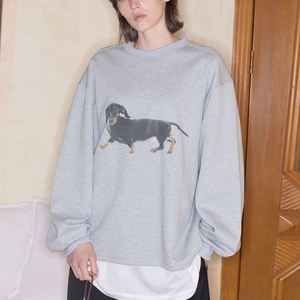 Women's Custom Oversized Drop Shoulder Sweatshirt 100% Cotton Crew Neck Pullover Printed Long Sleeve <b>Top</b> Autumn/Spring/<b>Winter</b> - Product Image 2