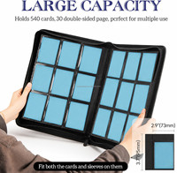 Classeur de cartes à collectionner 9 pochettes, reliure à vis, capacité 360 cartes, en cuir PU imperméable avec pages PP, idéal pour le sport et le TCG – Vente directe usine