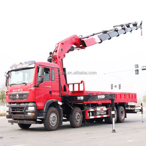 HOWO 6x4 8T 10T משאית רכוב מנוף עם משליך תיבת 10T טלסקופי ום מנוף ישר מנוף משאית מוצרים לבנים עץ משאית - Product Image 6