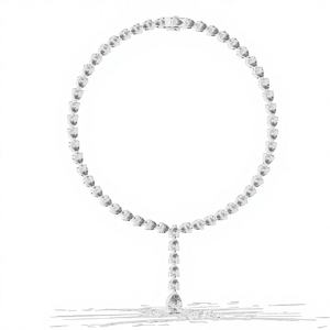 Collier Lariat LUXE en or blanc 18 carats plaqué rhodium, diamants de laboratoire certifiés taille poire 22,9 carats, idéal pour fêtes, mariages et événements glamour - Product Image 1