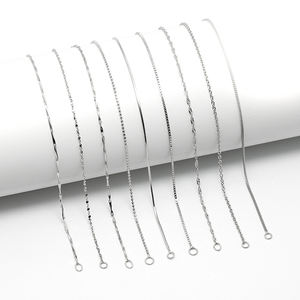 Collar de plata con cadena para hombre y mujer, exquisita Cadena de serpiente clavcular, collar de cadena de cuello, cadena de Ley 925 - Product Image 1