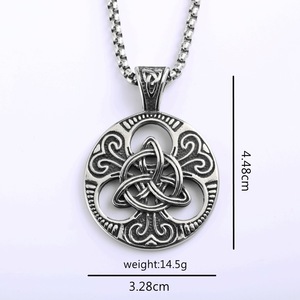 Stainless Steel Pendant <b>Necklace</b> Geometric <b>Celtic</b> Knot Unisex Jewelry Gift Fashion Accessory - Product Image 5