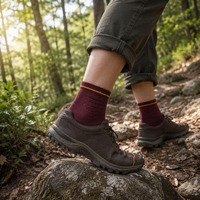 Chaussettes de trekking à revers côtelés avec logo personnalisé, chaussettes de performance pour l'extérieur, pour la randonnée en trail