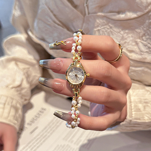 Elegant Waterproof Alloy Ladies Quartz Wristwatch with Small Vintage Dial and Narrow Wrist Band - Product Image 1