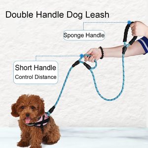 Strong Sturdy Comfortable Durable <b>Dog</b> Slip Rope <b>Leash</b> with Ribbons Premium Quality Nylon Reflective Mountain Climbing Lead - Product Image 2