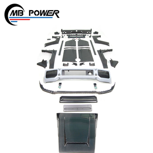 G ClassชุดBody FITสำหรับG350 G55 G500 <span class=keywords><strong>Aset</strong></span> W463 Bสไตล์PU + คาร์บอนไฟเบอร์Body Kitด้านหน้ากันชน,grille,Rear Wi 1990 ~ 2018y - Product Image 1