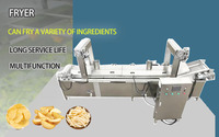 Équipement de friteuse industrielle à snack automatique et continu à gaz pour la friture de fruits légumes noix-état neuf