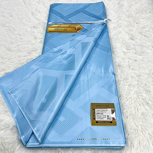 Vente en Gros Robes Musulmanes de Dubaï en Coton, Abaya en Brocart Guinéen, Tissu Shadda Bleu Ciel, Allemagne Personnalisée, Promotion - Product Image 5
