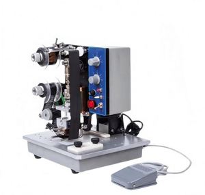 Machine de codage électrique à ruban avec pédale pour l'impression de la date de péremption, imprimante de date de lot continue de bureau pour sachets en plastique - Product Image 4
