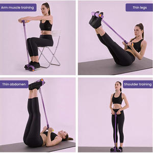 Banda de Resistencia Elástica de 4 Tubos para Ejercicio en Casa o Gimnasio, Entrenamiento Deportivo, Pérdida de Peso y Fortalecimiento de Articulaciones - Product Image 3