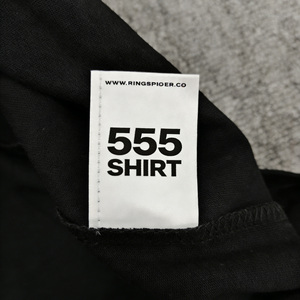 T-shirt Homme Été 555 STAR Tendance du <span class=keywords><strong>Fournisseur</strong></span>, Logo et Motif Personnalisables, 100% Coton, Noir, Best-sellers Printemps - Product Image 3