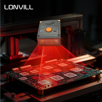 Escáner de Código de Barras Fijo y Compacto LONVILL QR DM, Resistente IP65, con Punto Rojo de Enfoque para Panel PCB, Decodificación Multicódigo