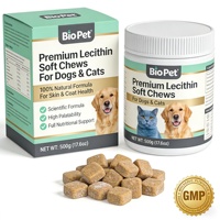 Lecithin Pet Cold Pressed dengan Vitamin E dan Asam Lemak, Suplemen Hewan Peliharaan untuk Kulit Kering Anjing dan Kucing, Rasa Lezat