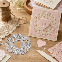 Matrices de découpe en forme de cœur pour fond de carte, matrices de découpe en métal en forme de cercle, matrices de découpe pour scrapbooking