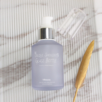 Flacon de sérum en verre de 150 ml avec pompe - Contenant cosmétique vide pour l'emballage de soins de la peau et de lotions