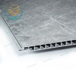 Sensa-panel de pared de PVC para decoración interior, panel de pared gris claro de 1 m de ancho para habitación húmeda - Product Image 2